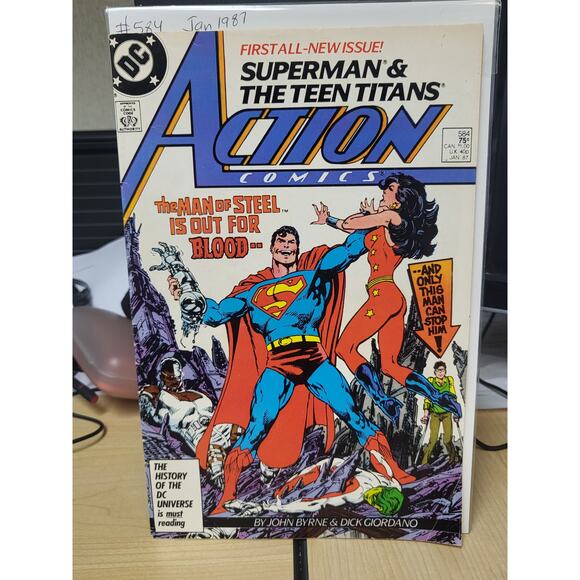 Action Comics #584 (1987) 1st John Byrne Art / 1st app Post Crisis Superman - Picture 1 of 7